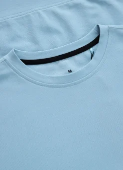 Men's Longsleeve Pique Rockey - Light blue