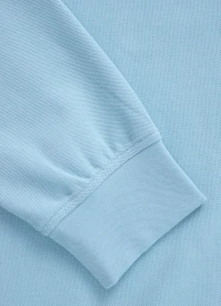 Men's Longsleeve Pique Rockey - Light blue