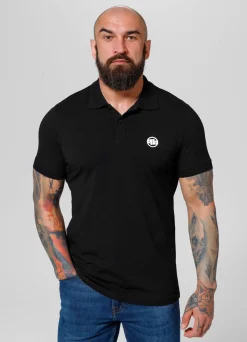 Men's Polo shirt Jersey Slim Fit Small Logo - Black