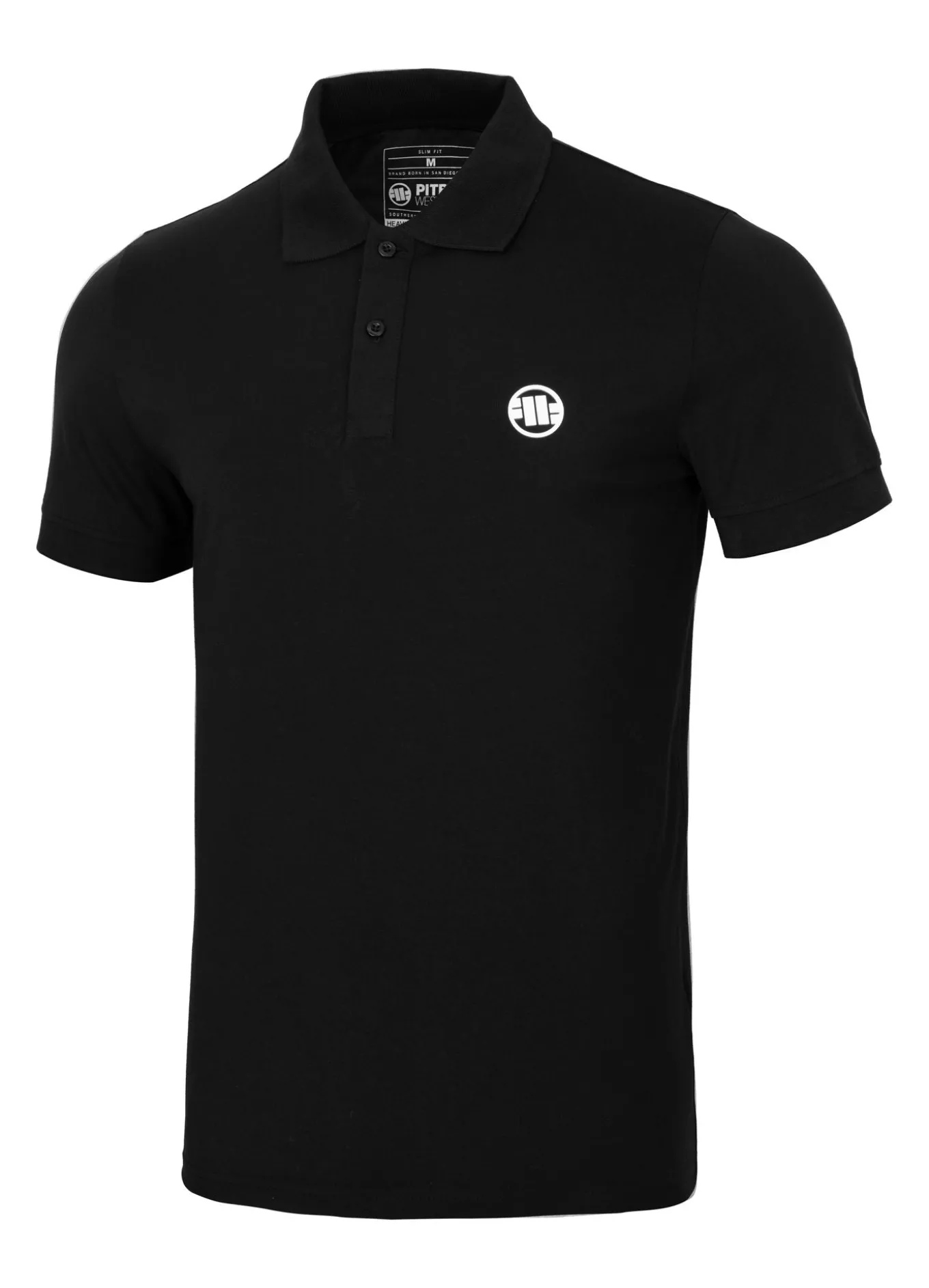 Men's Polo shirt Jersey Slim Fit Small Logo - Black