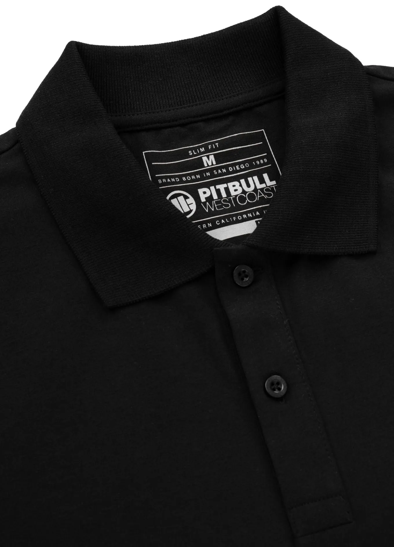 Men's Polo shirt Jersey Slim Fit Small Logo - Black