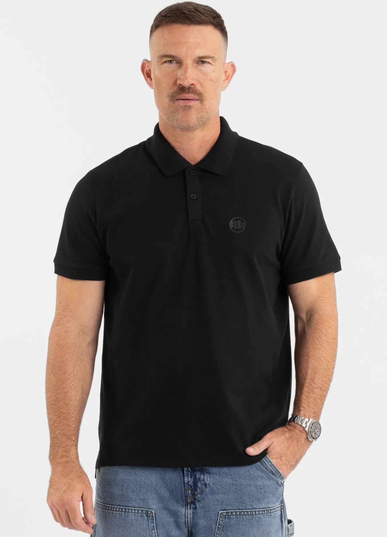 Men's Polo shirt Pique Regular - Black