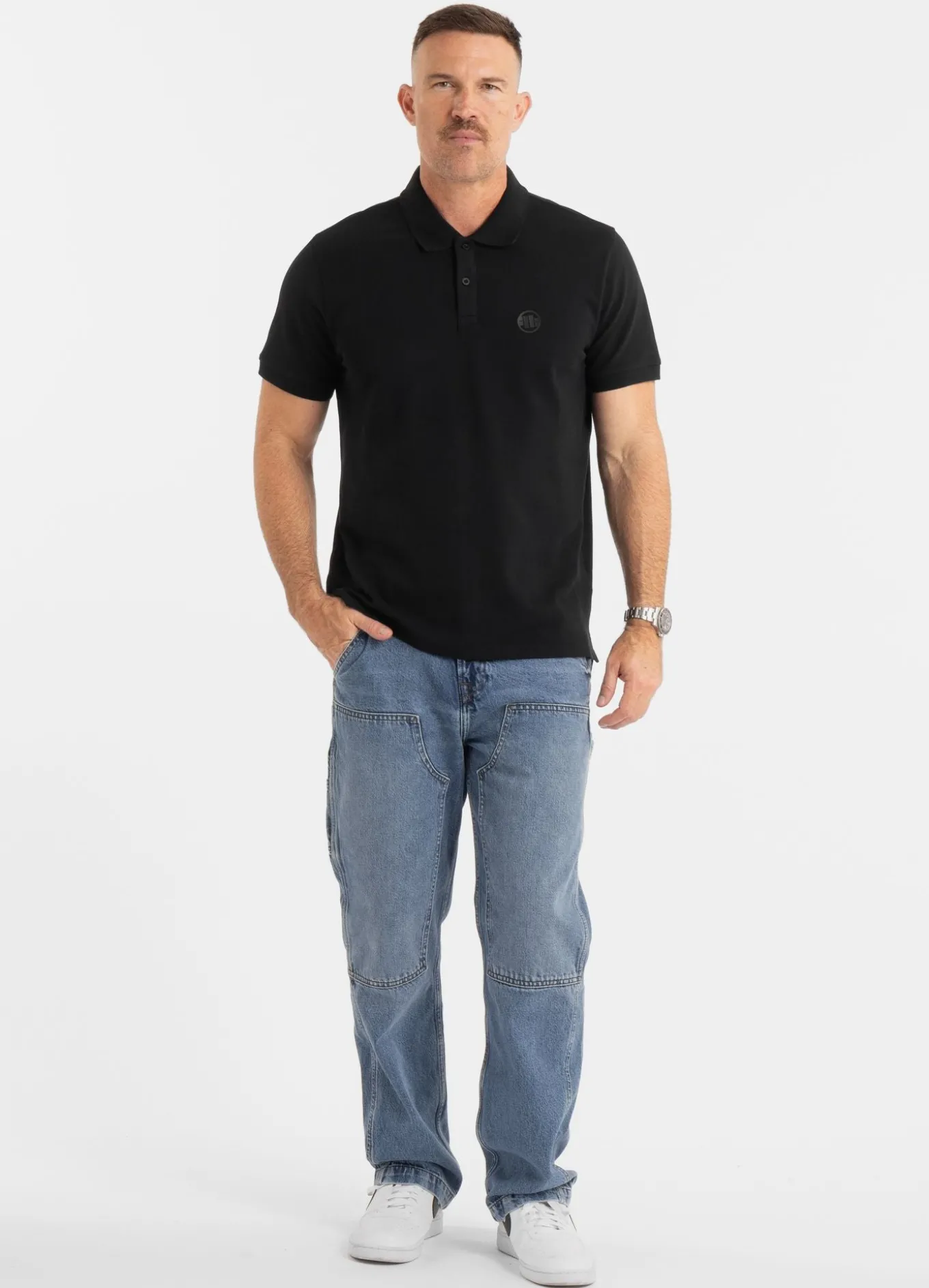 Men's Polo shirt Pique Regular - Black