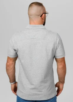 Men's Polo shirt Pique Rockey - Gray Melange
