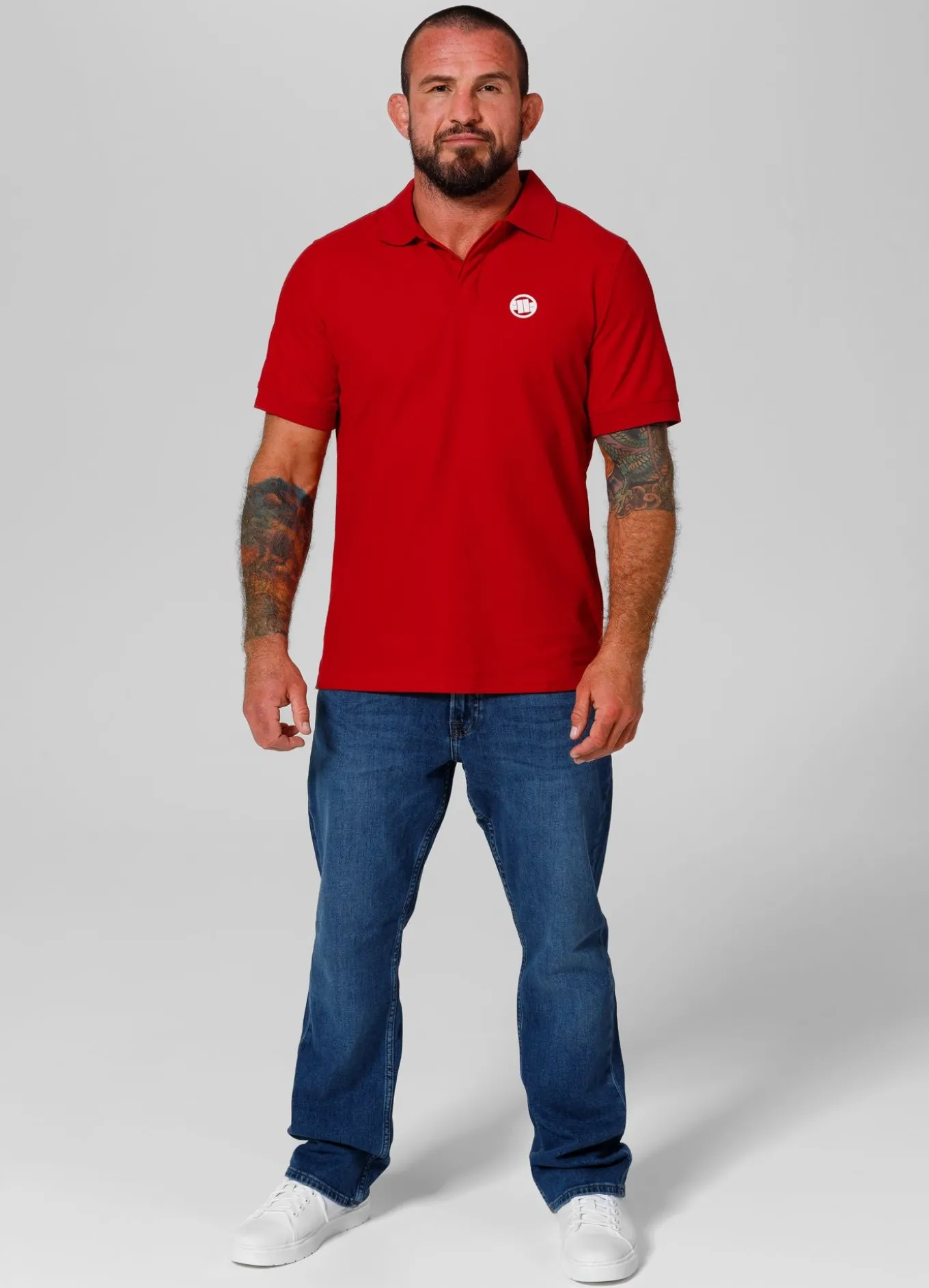 Men's Polo shirt Pique Rockey - Red