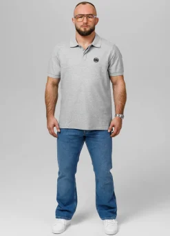 Men's Polo shirt Pique Rockey - Gray Melange