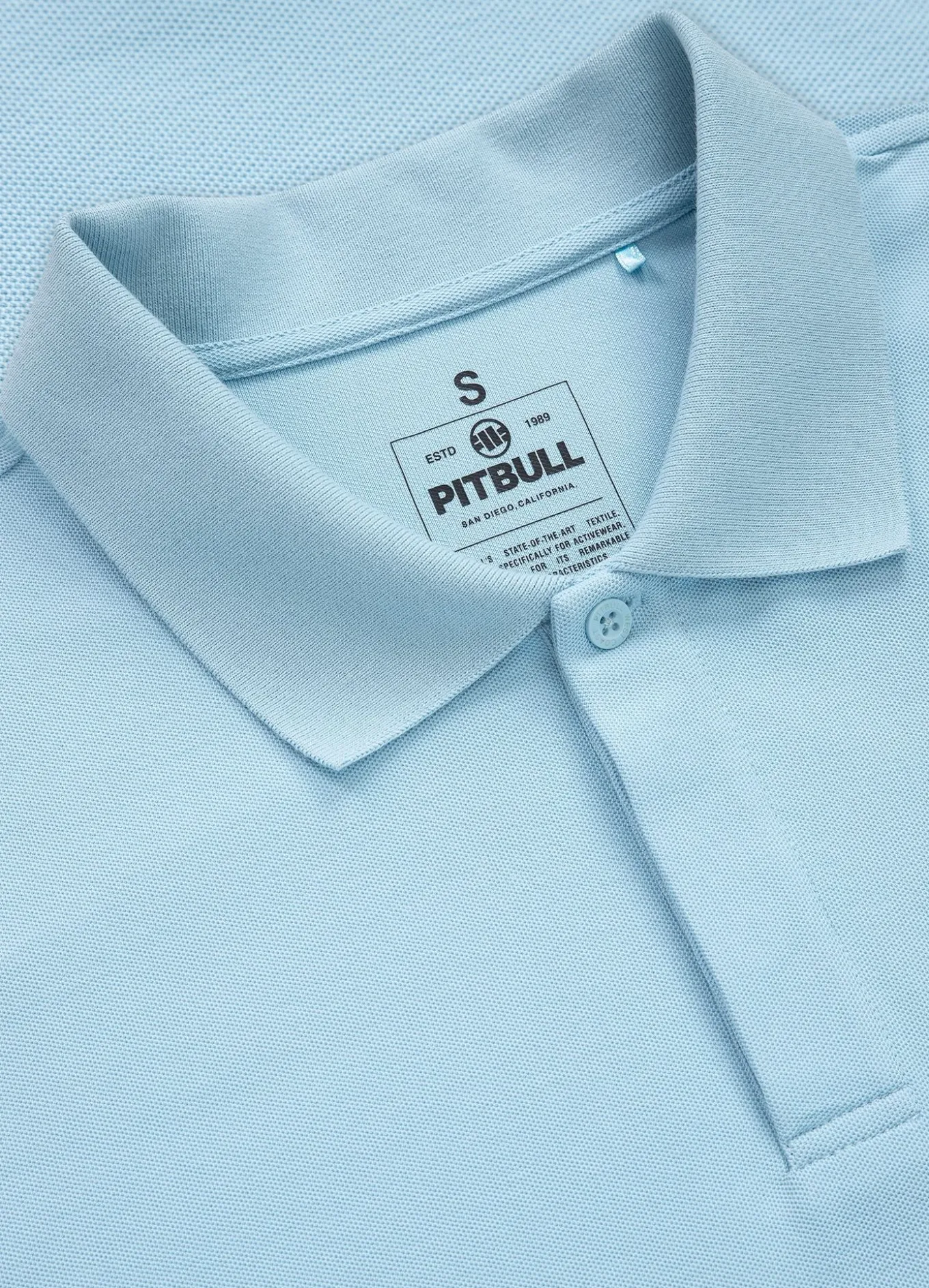 Men's Polo shirt Pique Rockey - Light blue