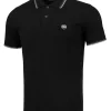 Men's Polo shirt Pique Stripes Regular - Black
