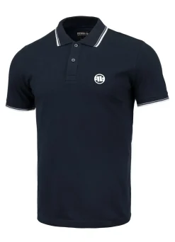 Men's Polo shirt Pique Stripes Regular - Navy