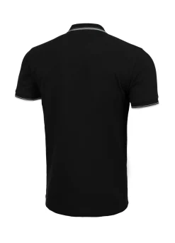 Men's Polo shirt Pique Stripes Regular - Black
