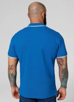 Men's Polo shirt Pique Stripes Regular - Royal blue