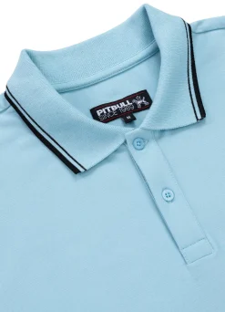 Men's Polo shirt Pique Stripes Regular - Light blue