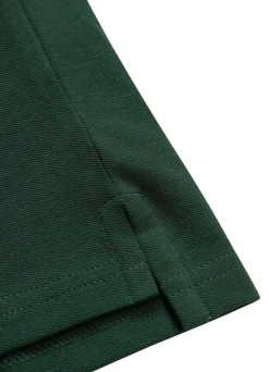 Men's Polo shirt Pique Stripes Regular - Jade green