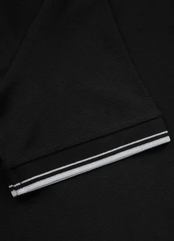 Men's Polo shirt Pique Stripes Regular - Black