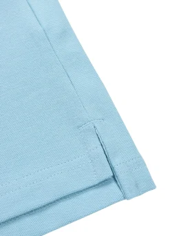 Men's Polo shirt Pique Stripes Regular - Light blue