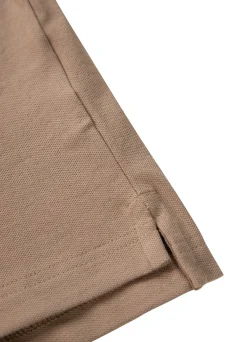 Men's Polo shirt Pique Stripes Regular - Coyote brown