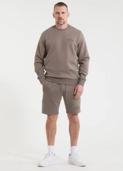 Men's sweat shorts SAMPSON - Light brown