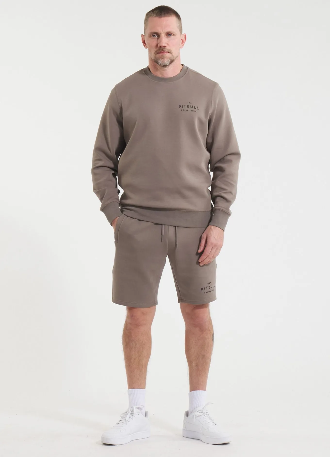 Men's sweat shorts SAMPSON - Light brown