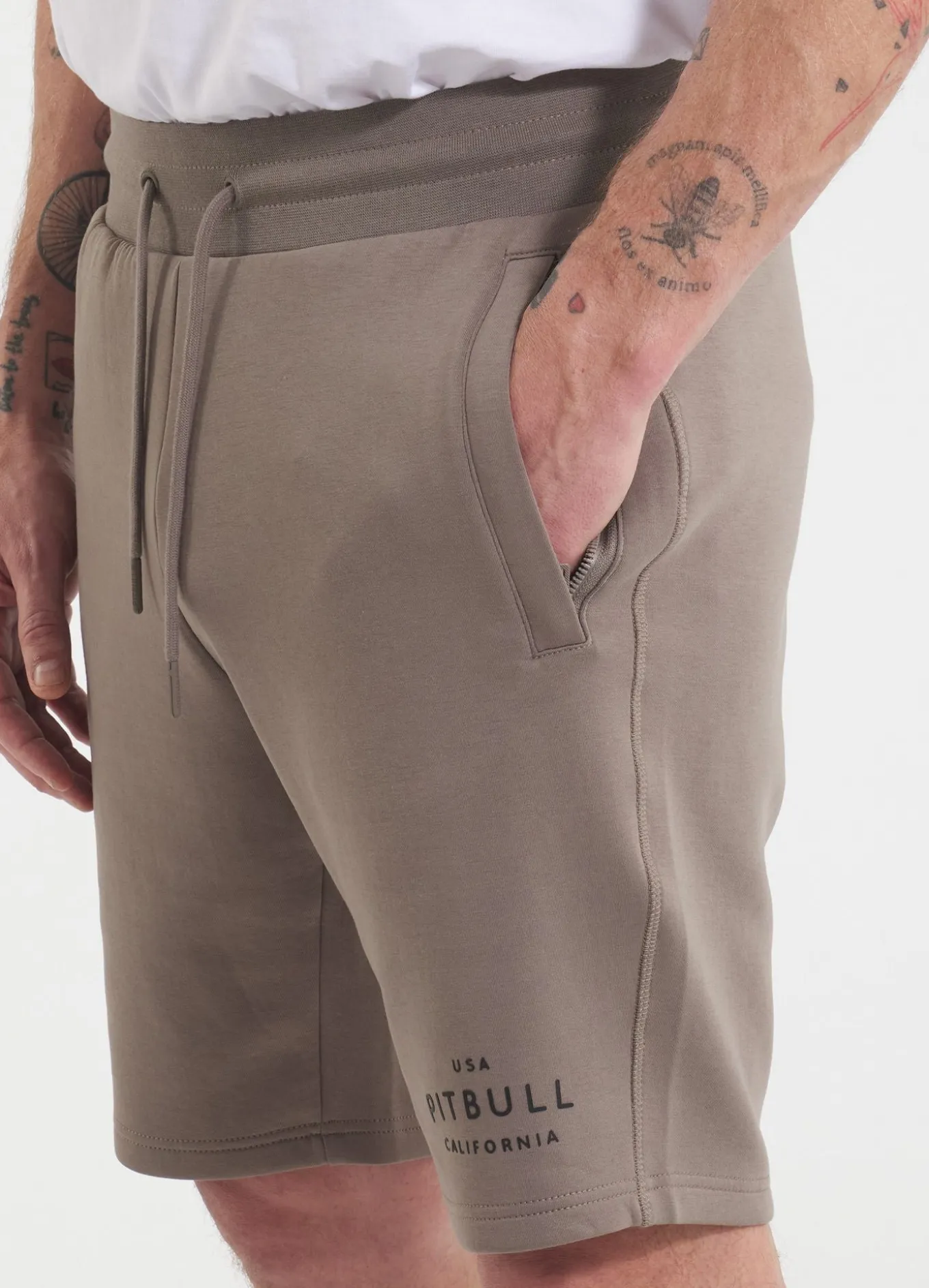 Men's sweat shorts SAMPSON - Light brown