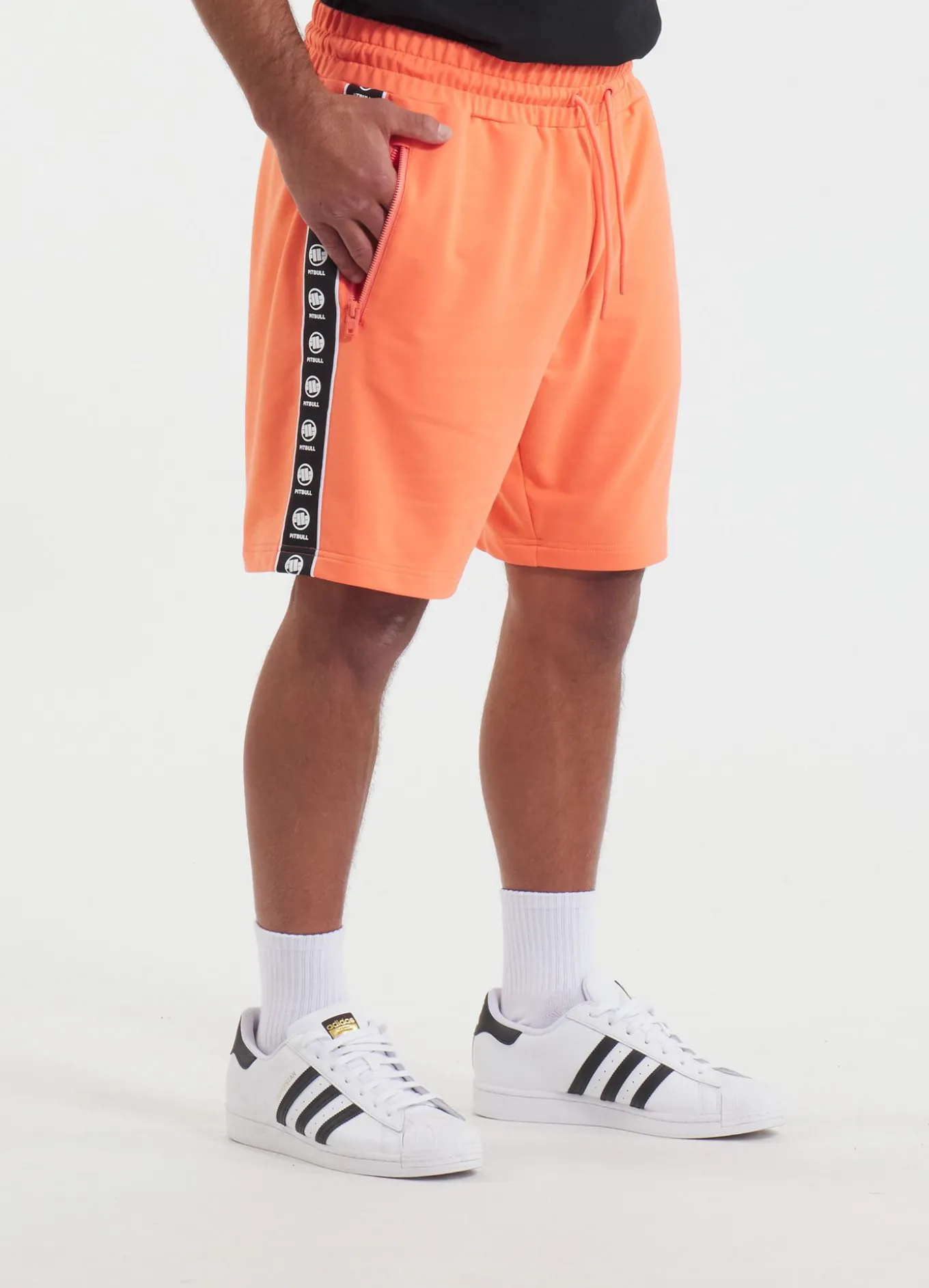 Men's sweat shorts TAPE NUGGET - Bright salmon