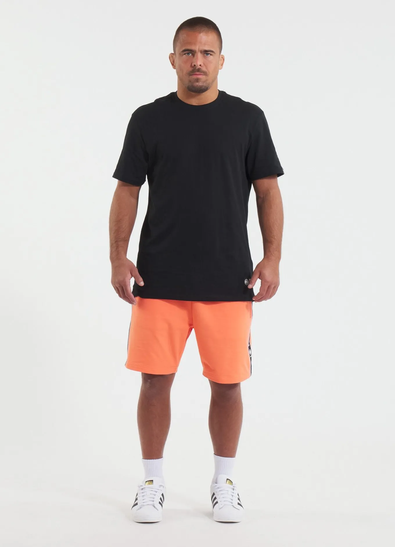 Men's sweat shorts TAPE NUGGET - Bright salmon