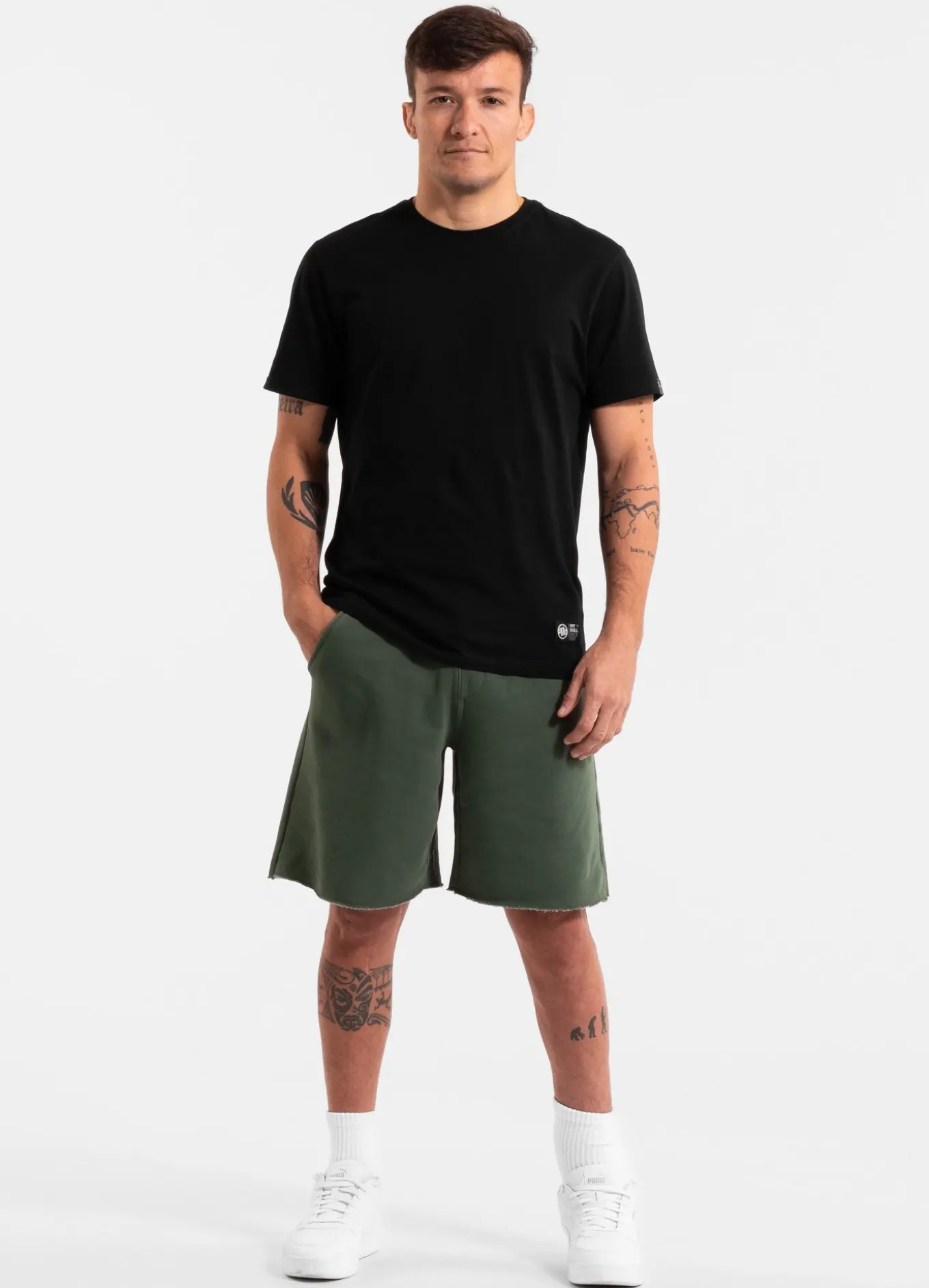 Men's Sweat shorts Washed Lancaster II - Washed green