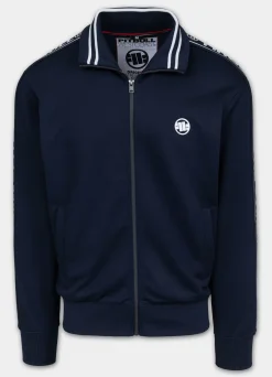 Men's Sweatjacket Oldschool Tape Logo - Navy
