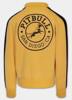 Men's Sweatjacket Oldschool SAN DIEGO CA - Pale yellow