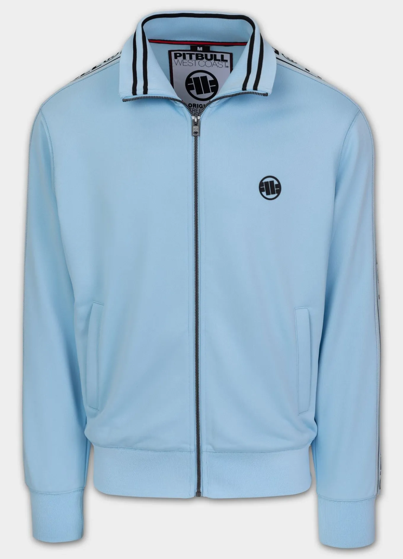 Men's Sweatjacket Oldschool Tape Logo - Light blue