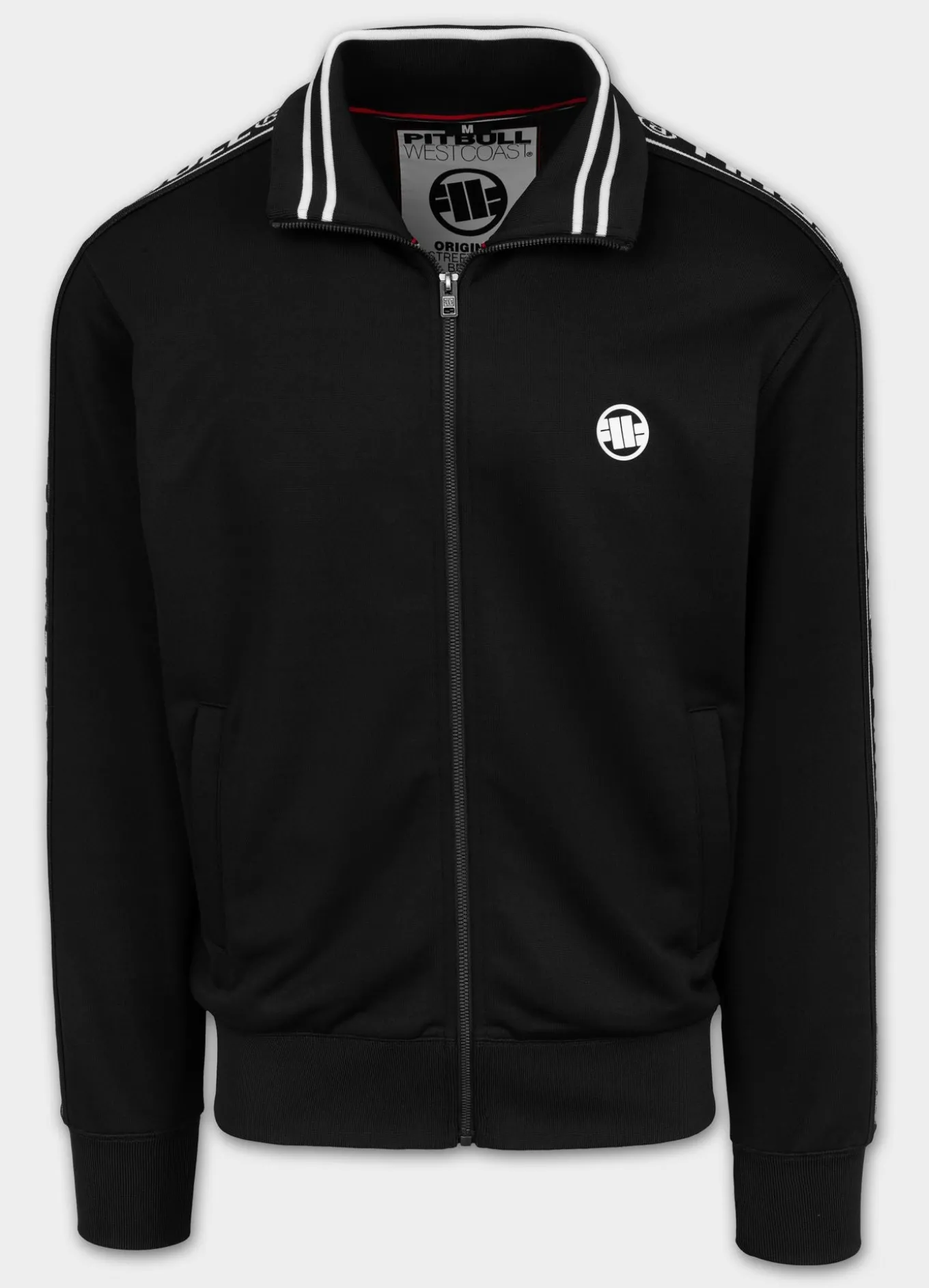 Men's Sweatjacket Oldschool Tape Logo - Black