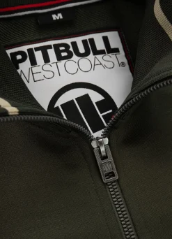 Men's Sweatjacket Oldschool Tape Logo - Dark green