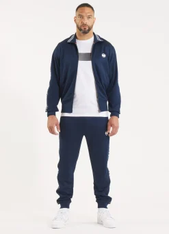 Men's Sweatjacket Oldschool Tape Logo - Navy