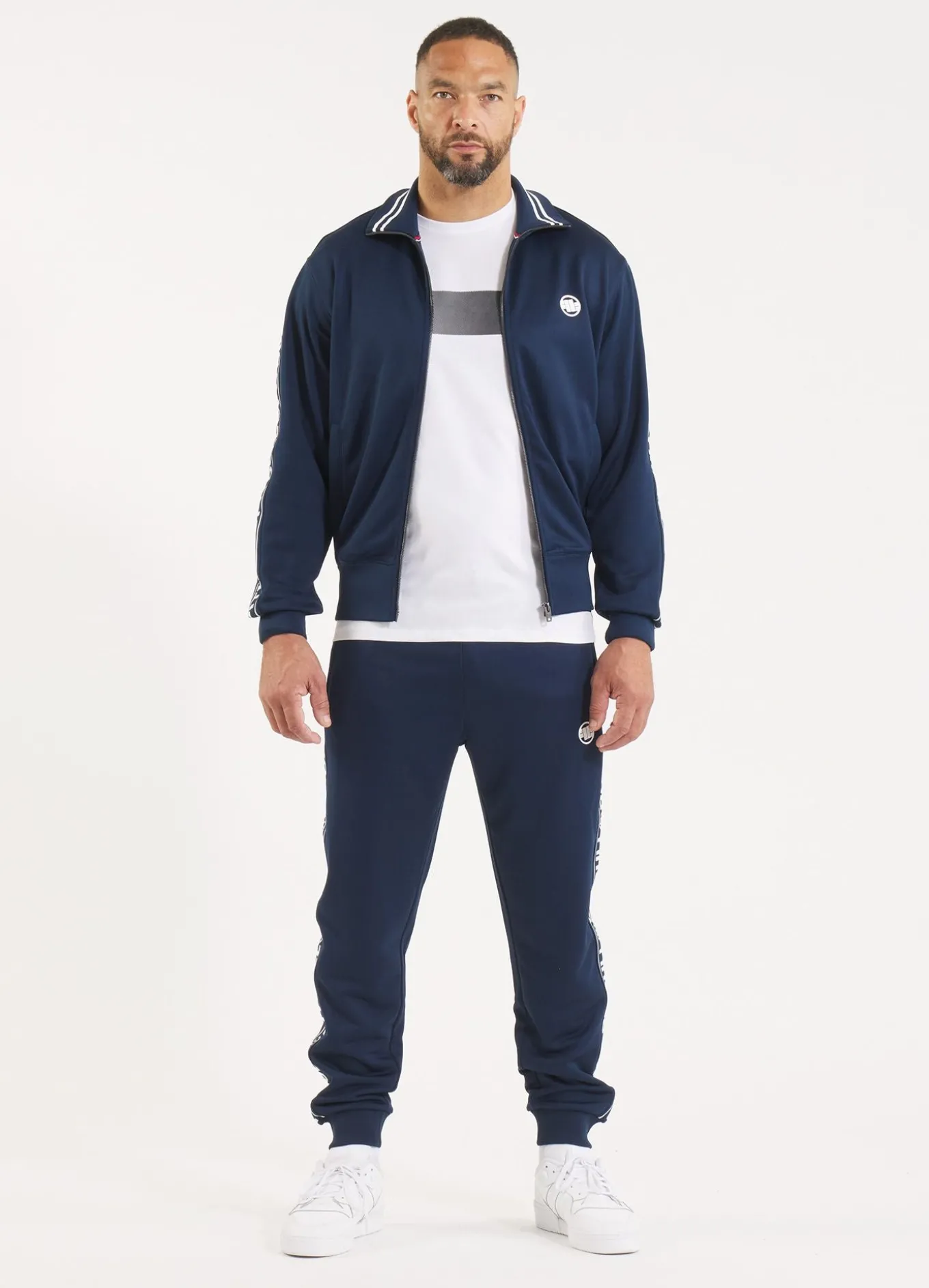 Men's Sweatjacket Oldschool Tape Logo - Navy