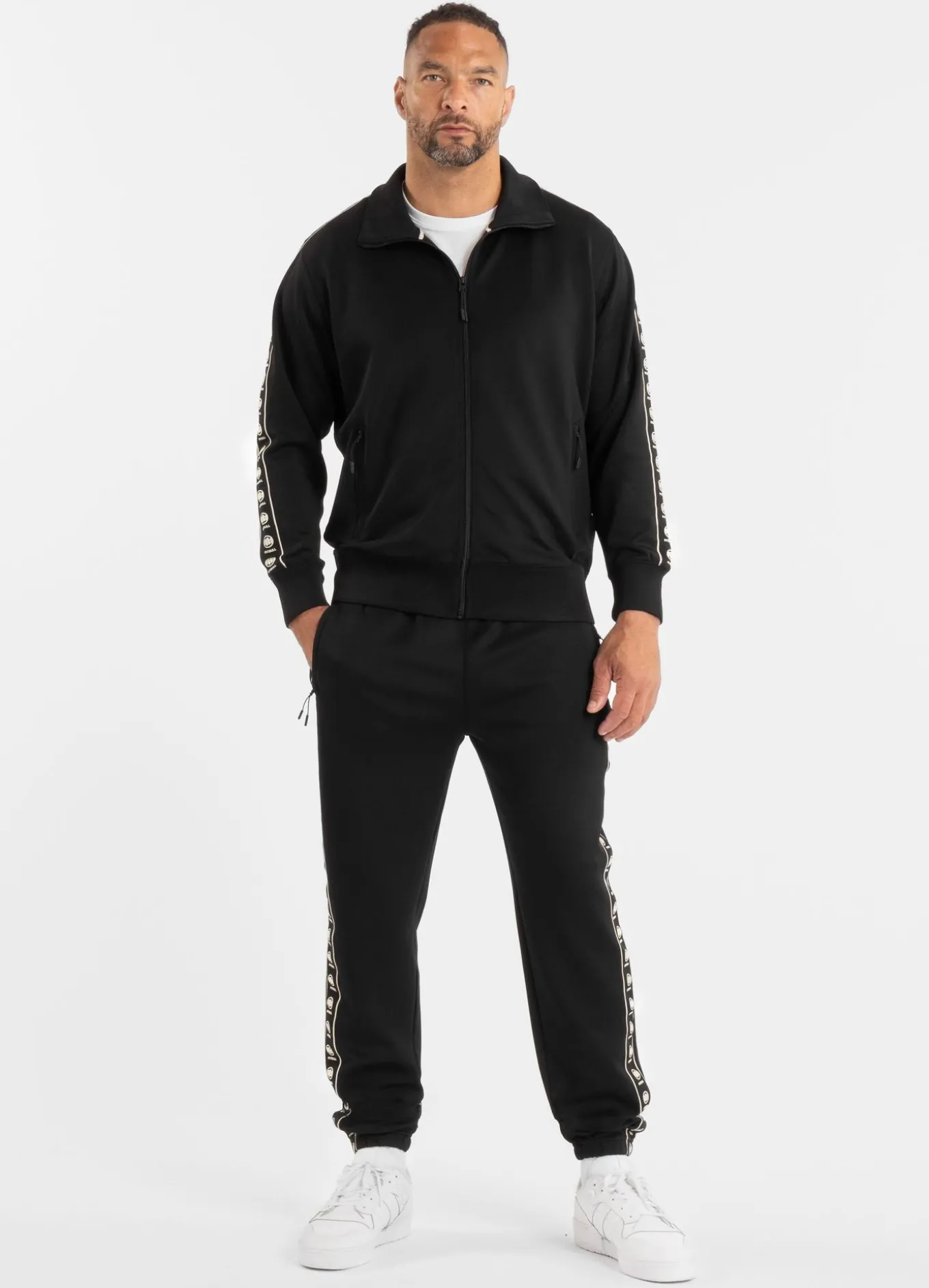 Men's Sweatjacket Oldschool POWERS - Black