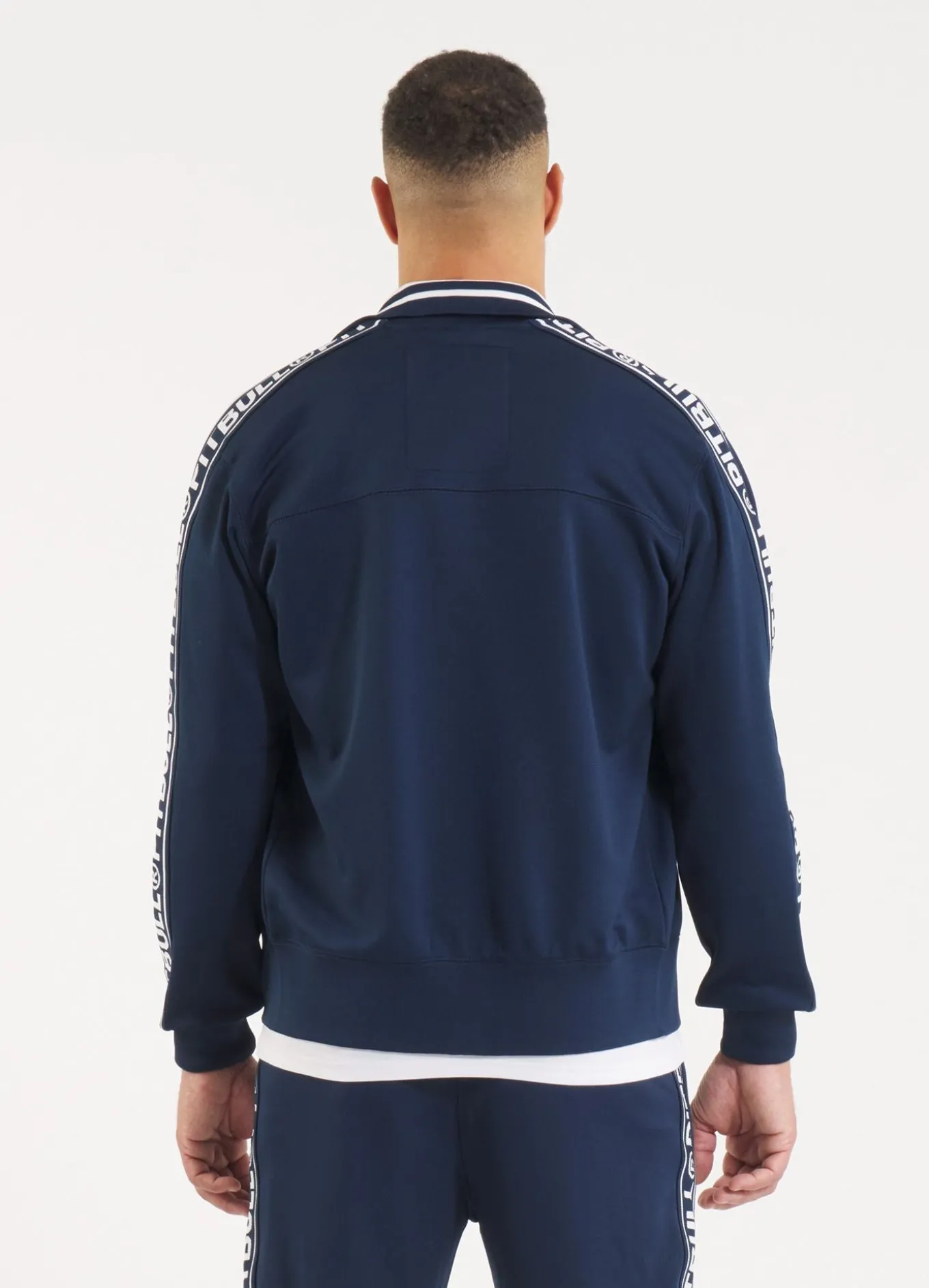 Men's Sweatjacket Oldschool Tape Logo - Navy