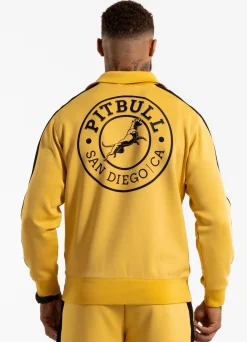 Men's Sweatjacket Oldschool SAN DIEGO CA - Pale yellow