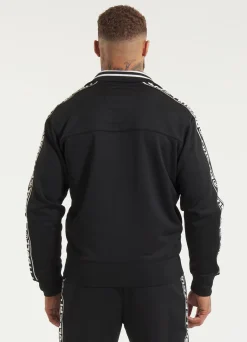 Men's Sweatjacket Oldschool Tape Logo - Black