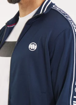 Men's Sweatjacket Oldschool Tape Logo - Navy