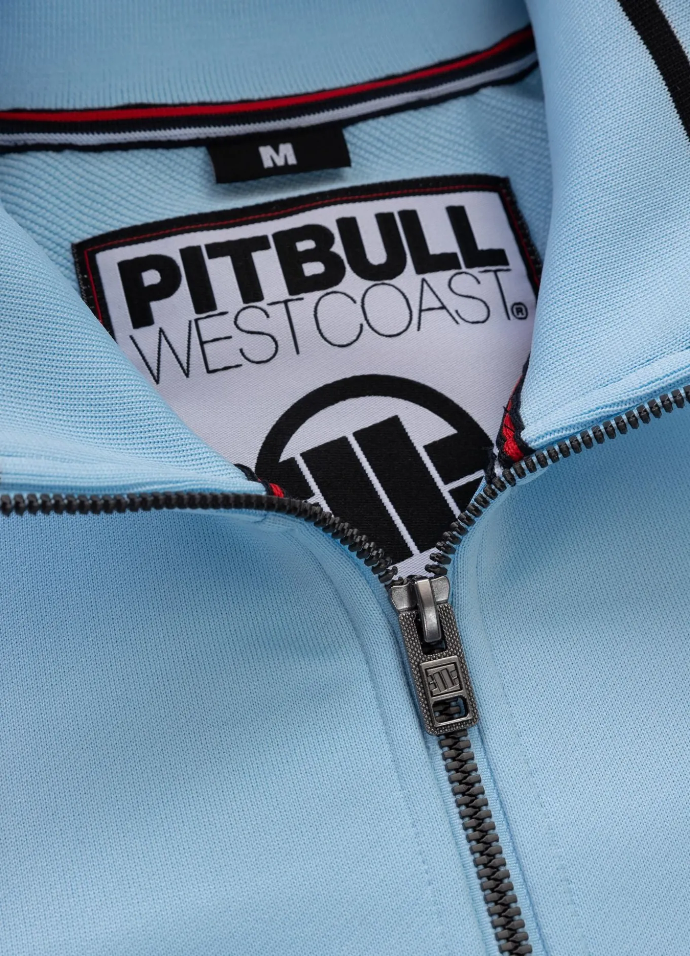 Men's Sweatjacket Oldschool Tape Logo - Light blue