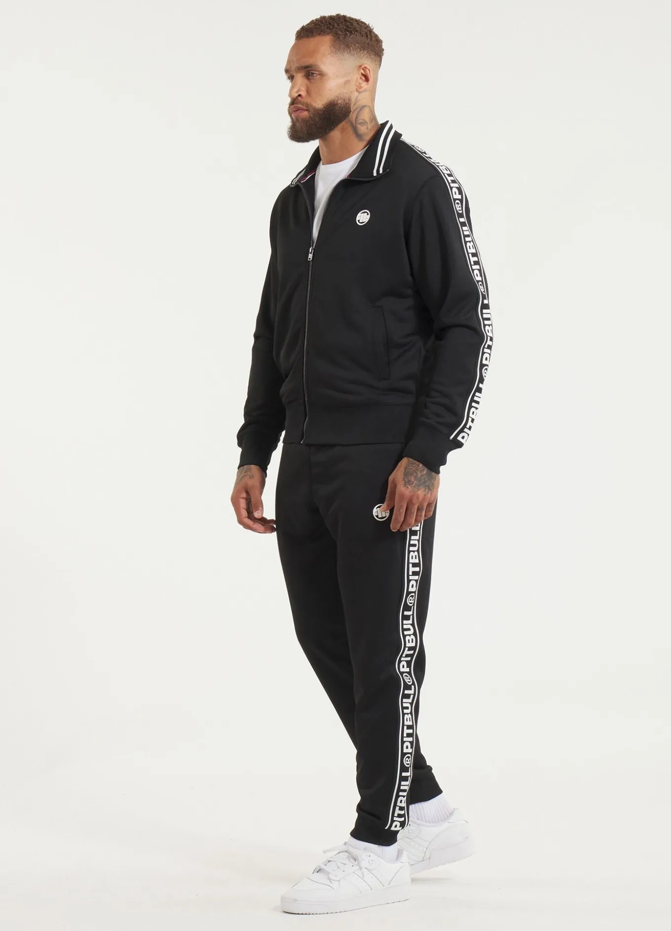 Men's Sweatjacket Oldschool Tape Logo - Black