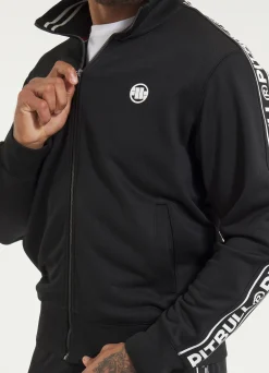 Men's Sweatjacket Oldschool Tape Logo - Black