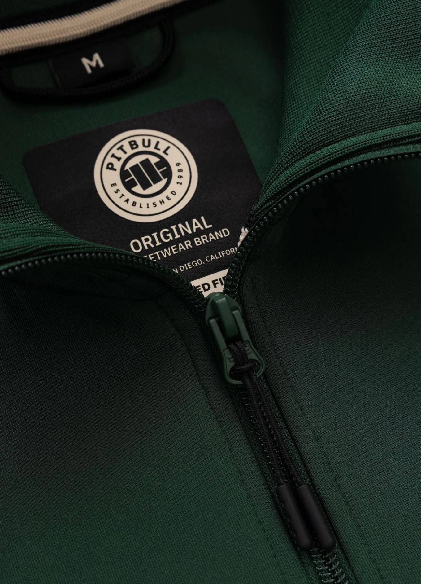 Men's Sweatjacket Oldschool SAN DIEGO CA - Green