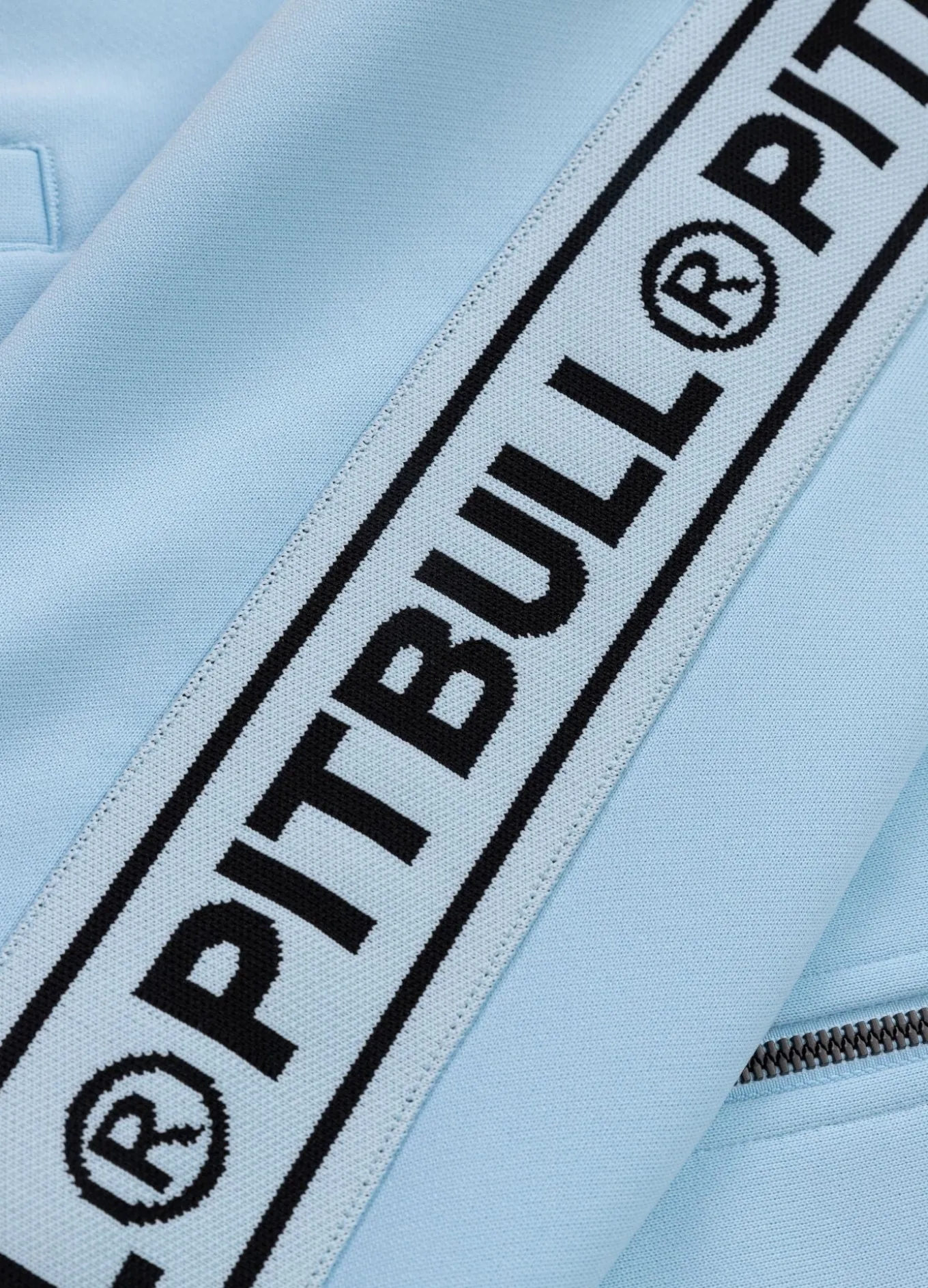 Men's Sweatjacket Oldschool Tape Logo - Light blue