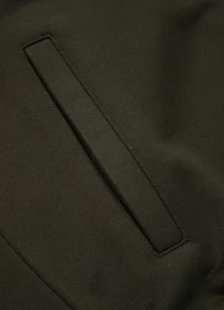Men's Sweatjacket Oldschool Tape Logo - Dark green