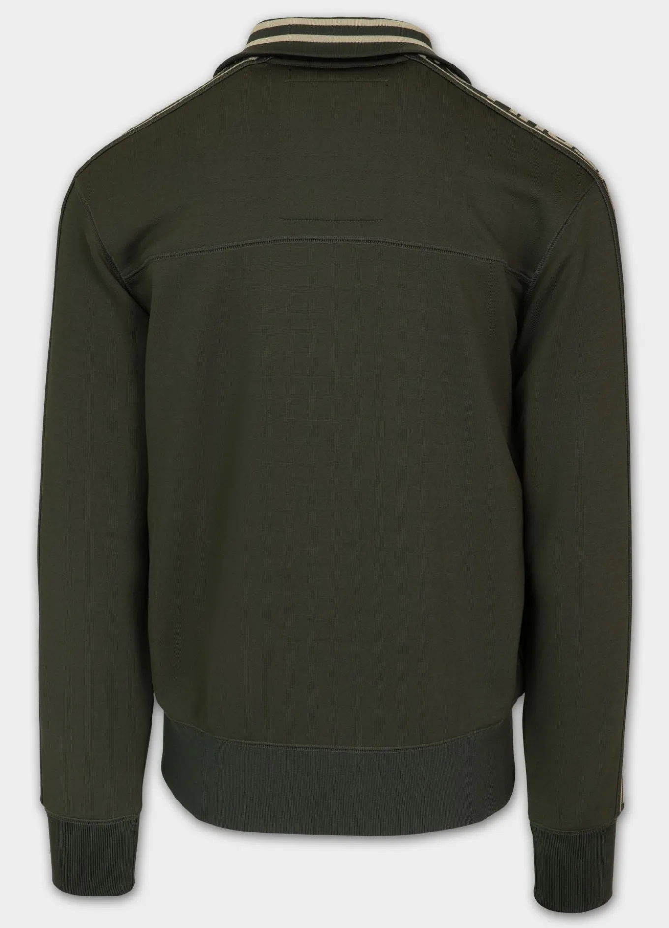 Men's Sweatjacket Oldschool Tape Logo - Dark green