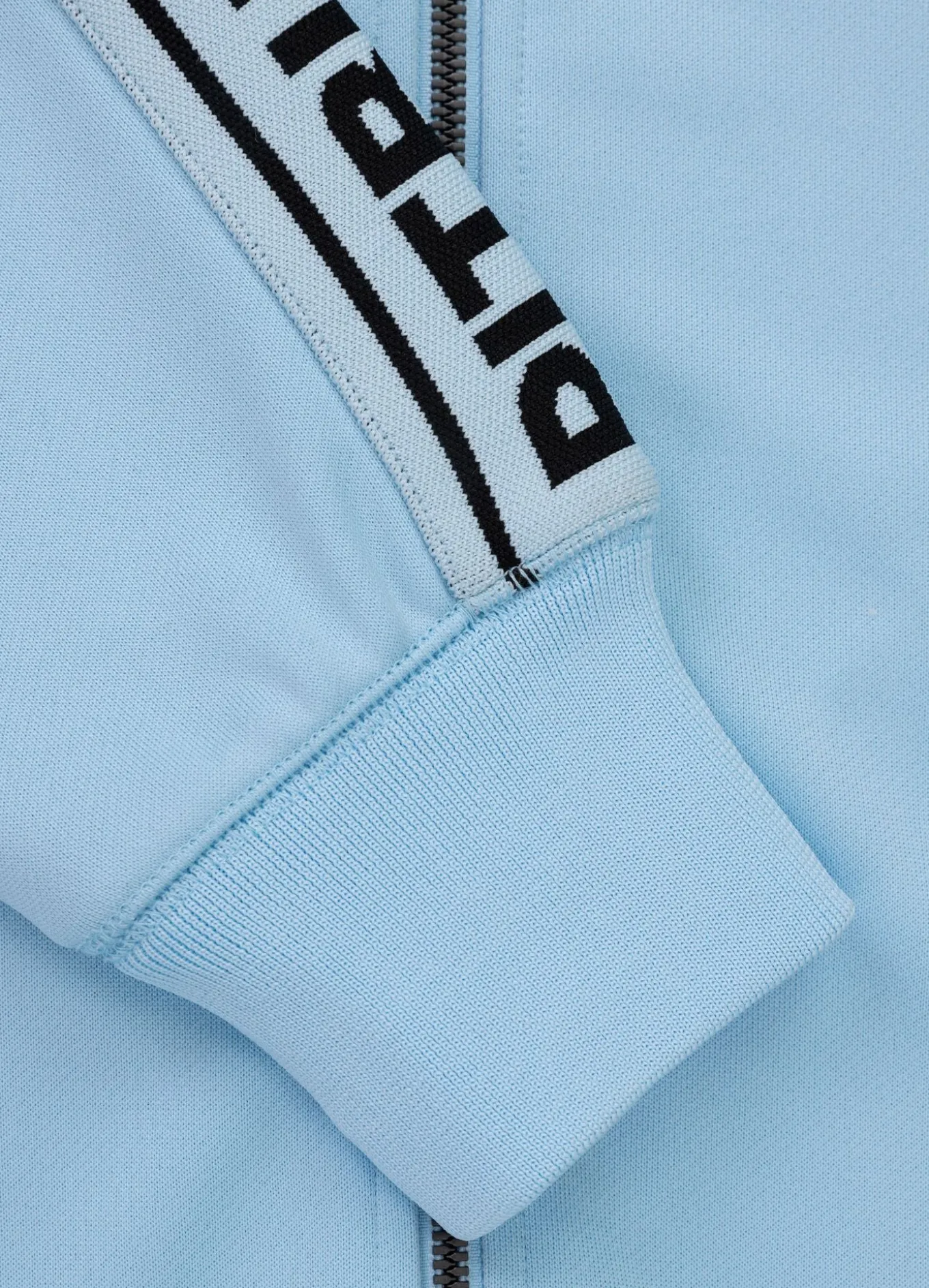 Men's Sweatjacket Oldschool Tape Logo - Light blue