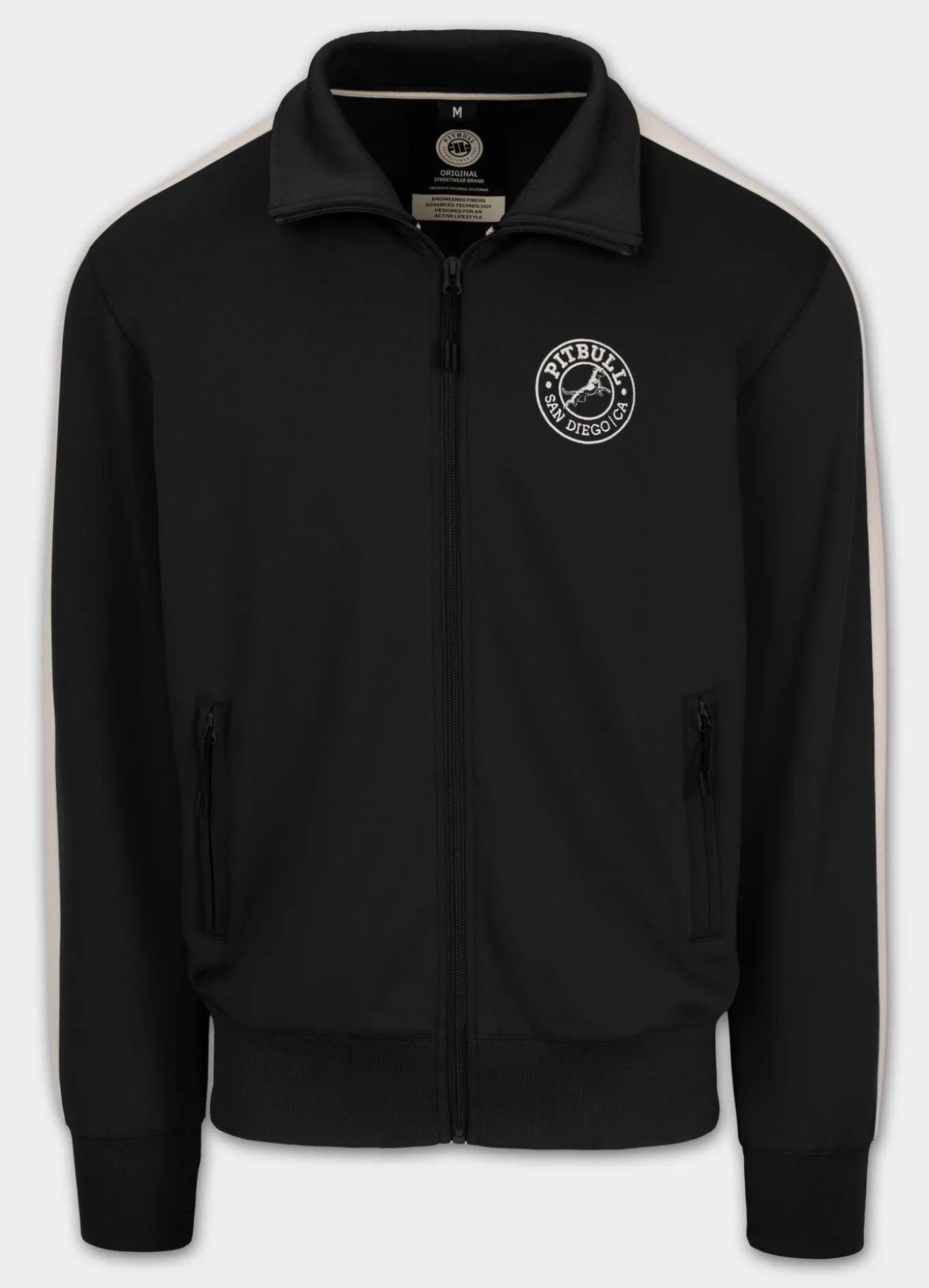Men's Sweatjacket Oldschool SAN DIEGO CA - Black
