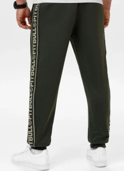 Men's Sweatpants Oldschool Tape Logo - Dark green