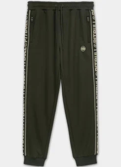 Men's Sweatpants Oldschool Tape Logo - Dark green