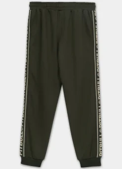 Men's Sweatpants Oldschool Tape Logo - Dark green